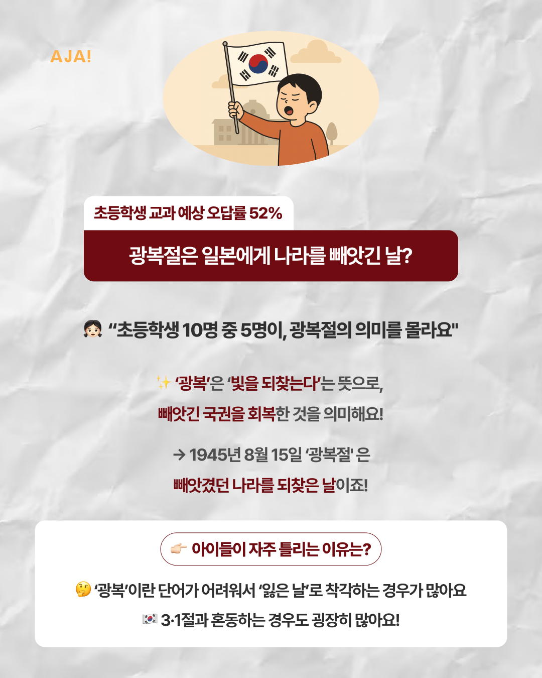광복절과 주권, 아이가 이미지