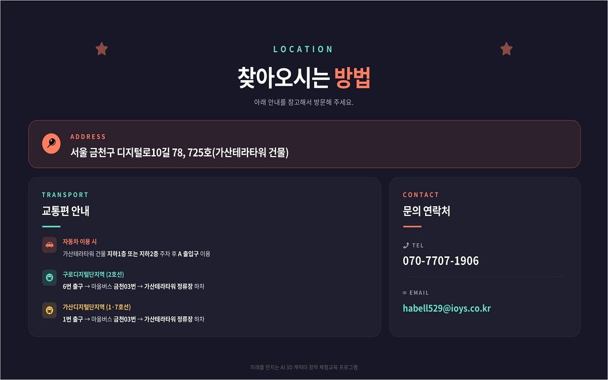AI 3D 캐릭터 창작 체험교육 상세 이미지 11